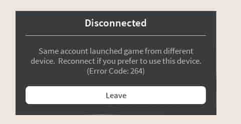 Error code 264 roblox что делать