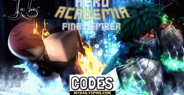 Roblox hero academia final ember Codes list