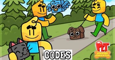 Roblox pet walking simulator Codes list