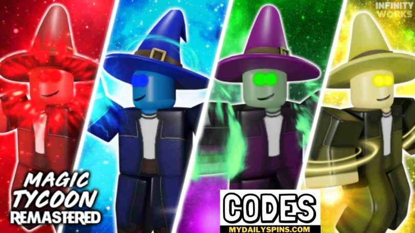 Roblox Magic Tycoon Remastered Codes List