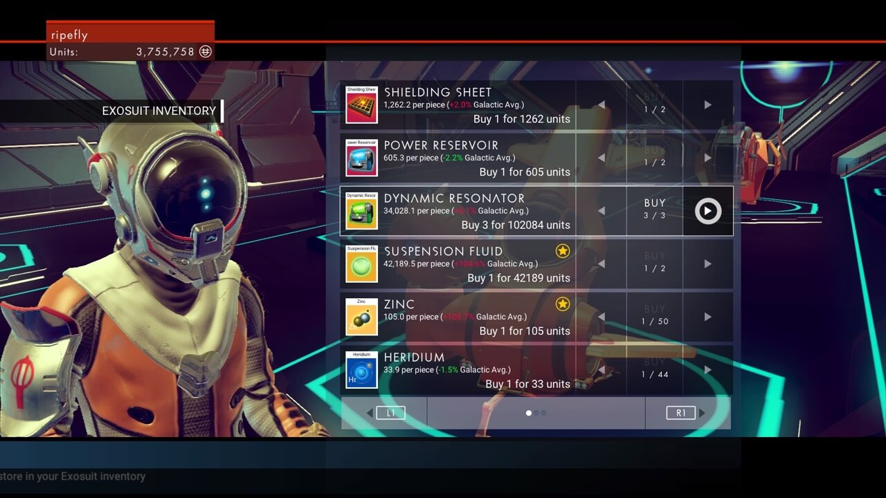 No man's Sky Item Value List [UPDATED]